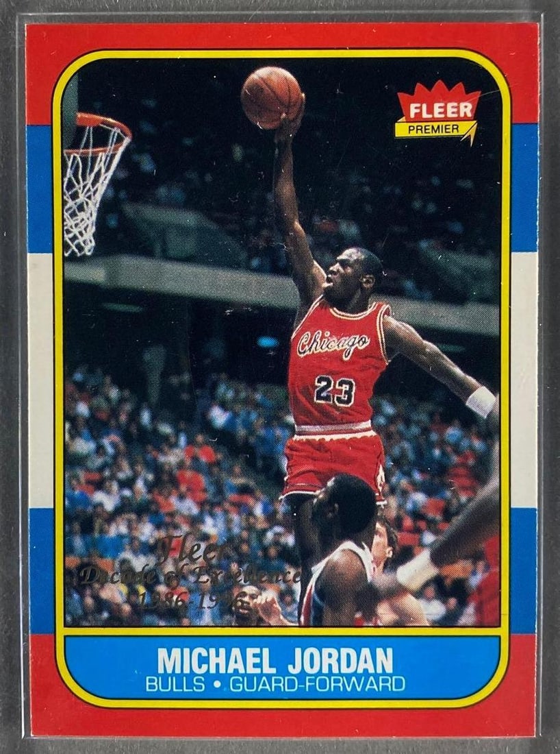 1996 Fleer Decade of Excellence Michael Jordan 1986 Rookie #4: Cool looking insert