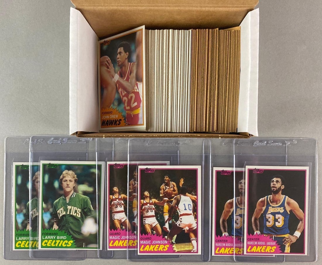 2 - 1981 Topps Basketball Sets 1 - 66: NMMT, Sharp sets, Bird, Magic, Irving, and Kareem