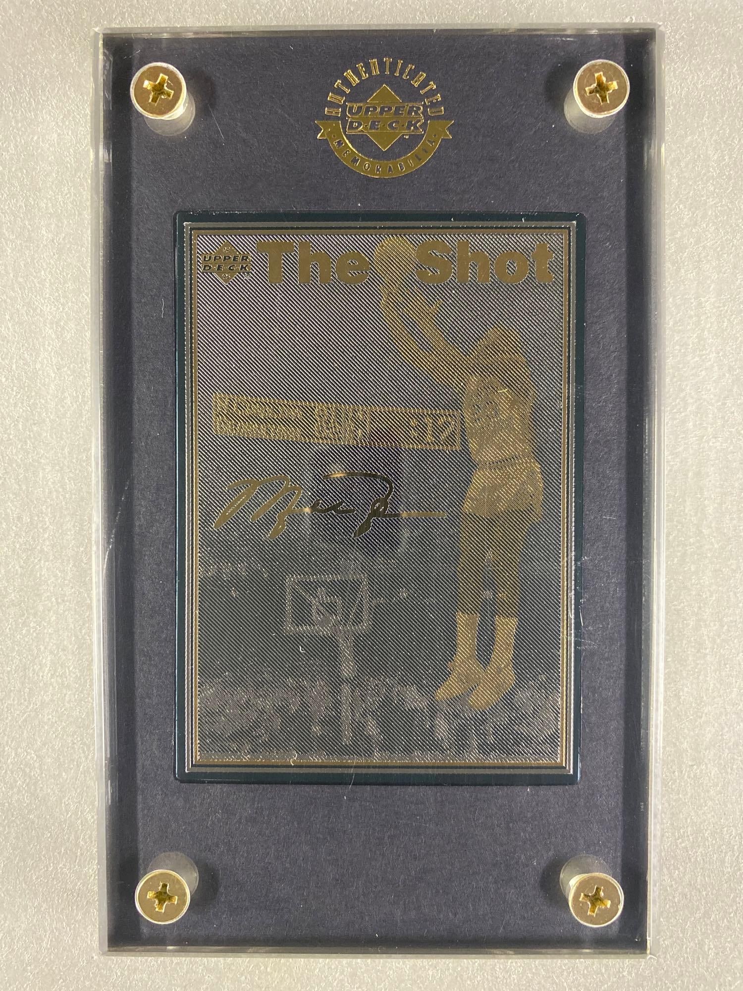 1996 Upper Deck Authenticated 24 KT Gold Michael Jordan The Shot /1982 (1 of 2)