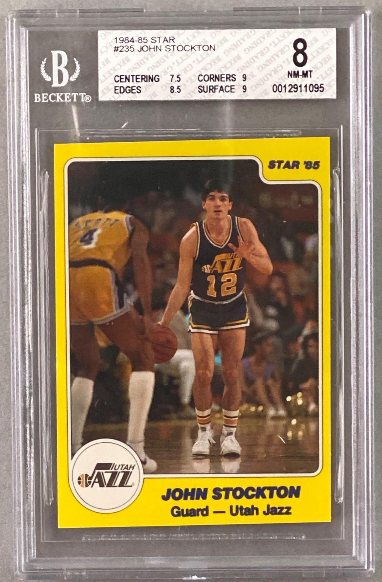 1984-85 Star John Stockton #235 BGS 8 Rookie (1 of 2)