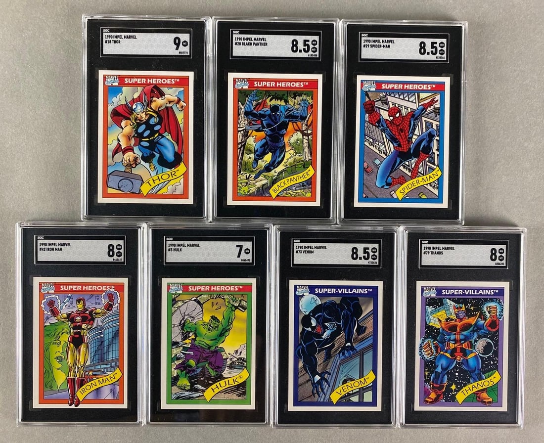 7 - 1990 Impel Marvel SGC Grade Cards (1 of 2)