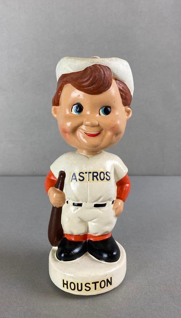 Rare 1960s Houston Astros Bobblehead Nodder with Round White Base (1 of 5)