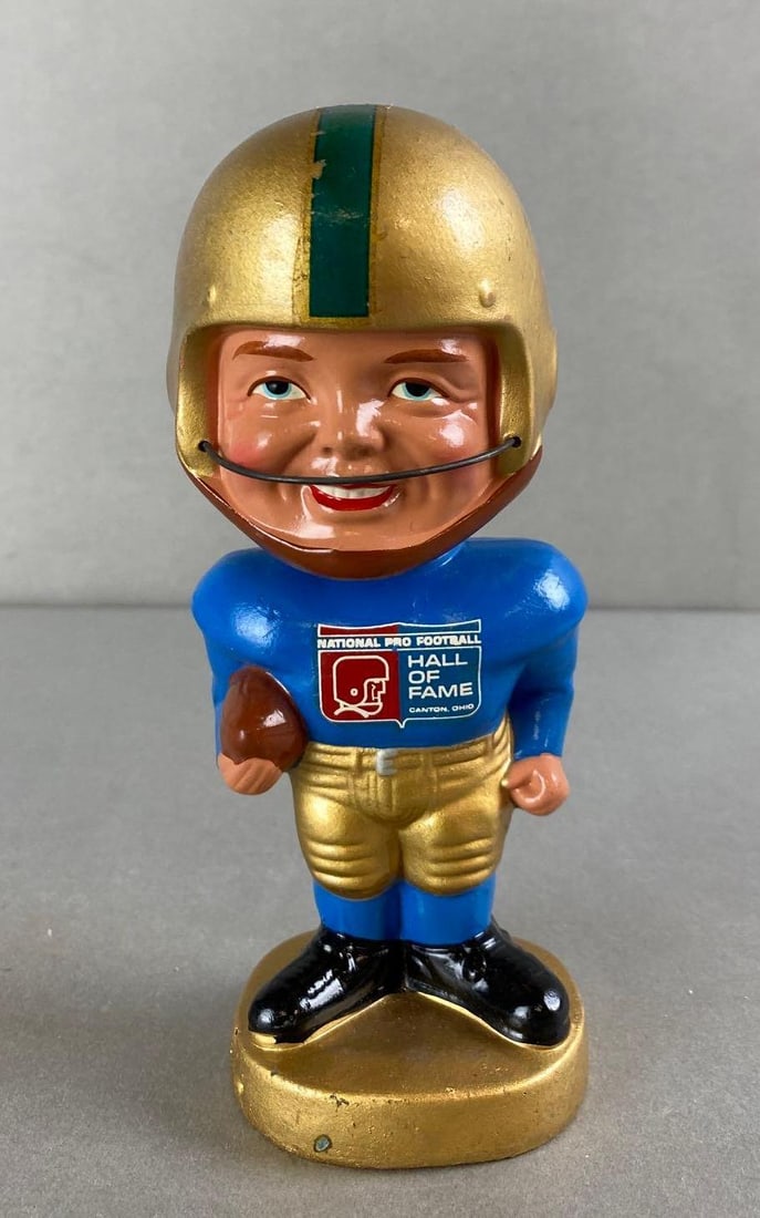 Very Rare 1960s National Pro Football Hall of Fame Bobblehead Nodder with Realistic Face and Box (1 of 7)
