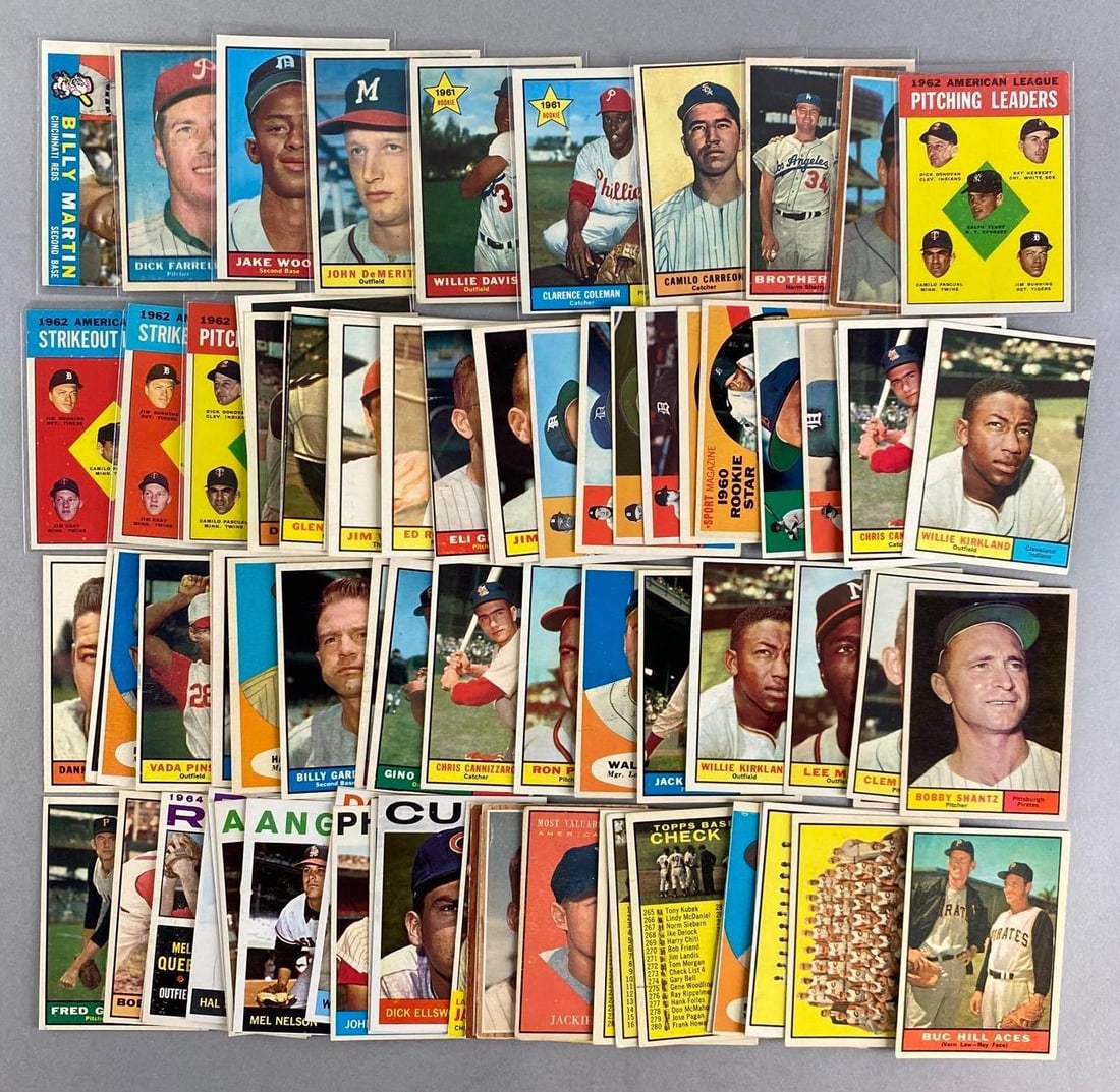 85 - 1960 - 64 Topps Baseball Cards with HOFs, Stars, and Rookies (1 of 2)