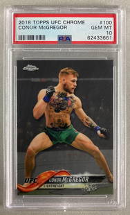 2018 Topps Chrome Conor McGregor #100 PSA 10: 2018 Topps Chrome Conor McGregor #100 PSA 10