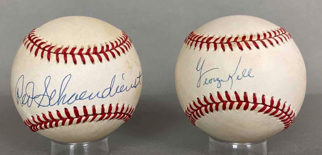 2 - Red Schoendienst and George Kell Signed Baseballs (1 of 2)