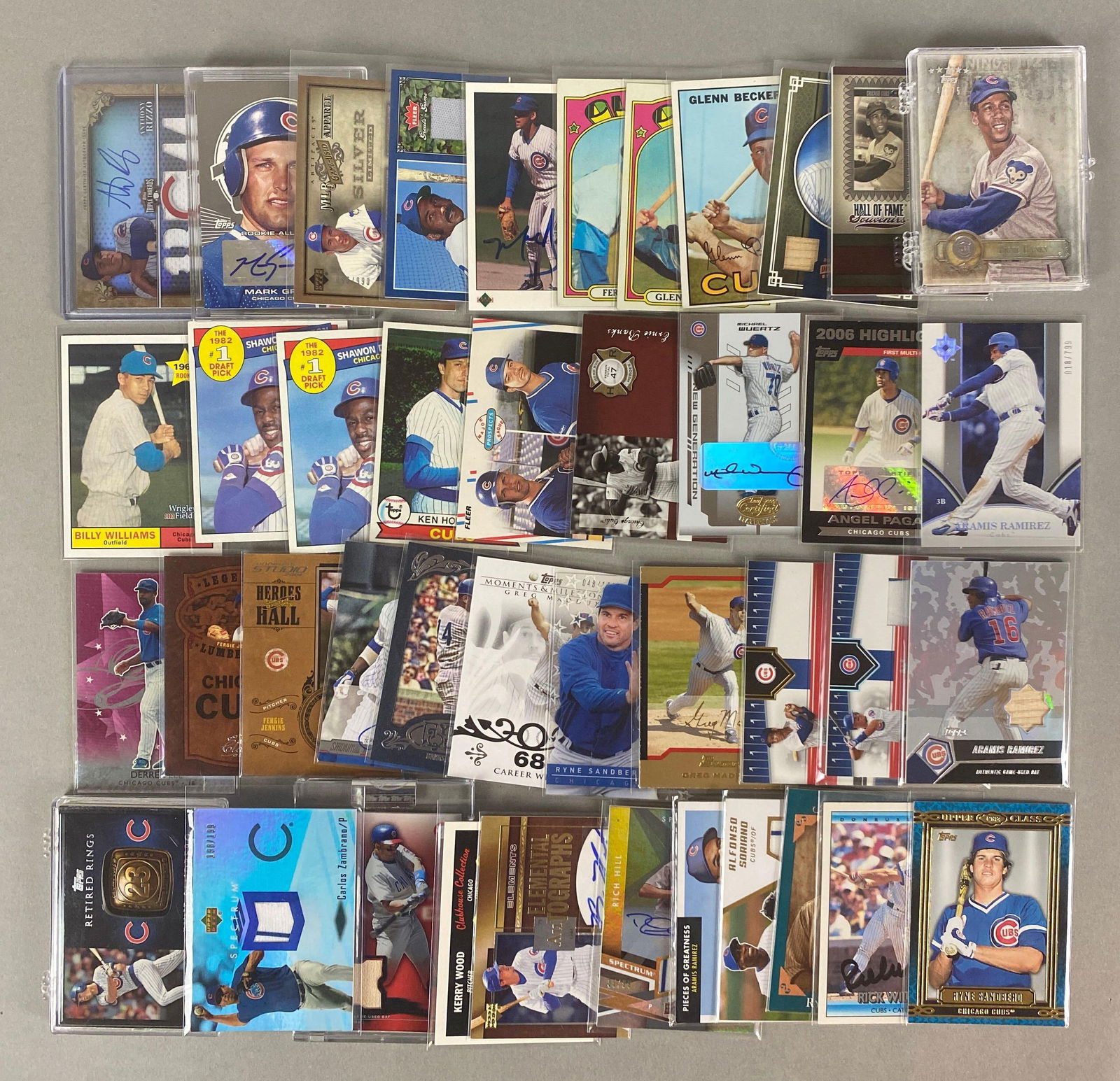 42 - Chicago Cubs Cards with Autographs, Jersey and Relic Cards (1 of 2)