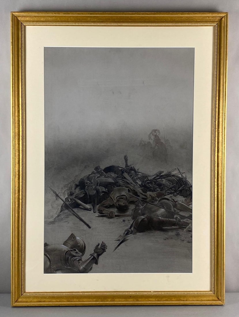 1898 Eric Pape Spanish Corpses After Battle Original Illustration (1 of 4)