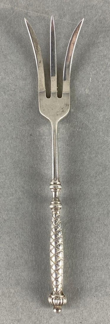 Gorham Sterling Silver Relish Fork: Weight 15.5 grams, 4 1/2 x 1 inches
