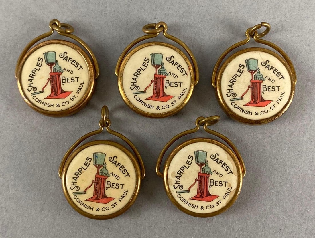 Group of 5 Cornish and Co Sharples Safest Advertising Pendants (1 of 2)