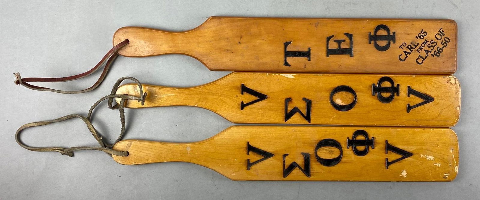 Group of 3 College Fraternity Paddles (1 of 3)