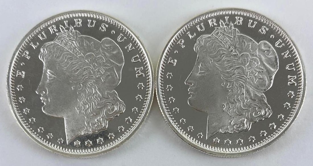 Group of (2) Morgan Design 1/2oz. .999 Fine Silver Round (1 of 2)