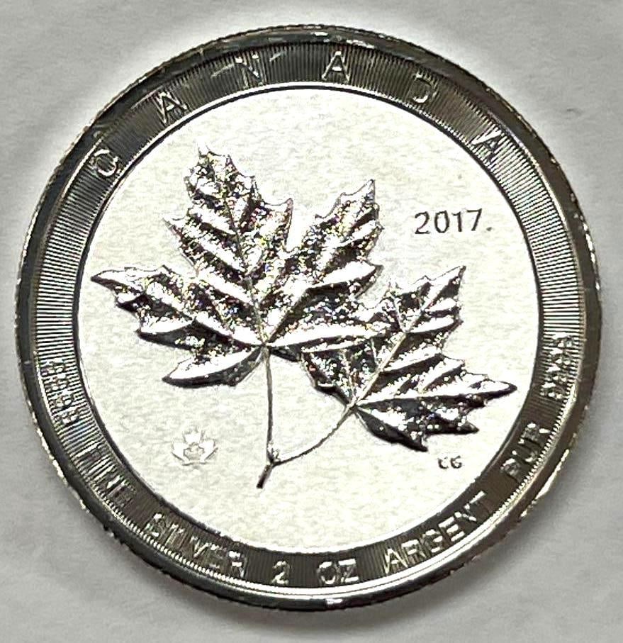 2017 Canada 2 oz .9999 Fine Super Leaf Reverse Proof Like (1 of 2)