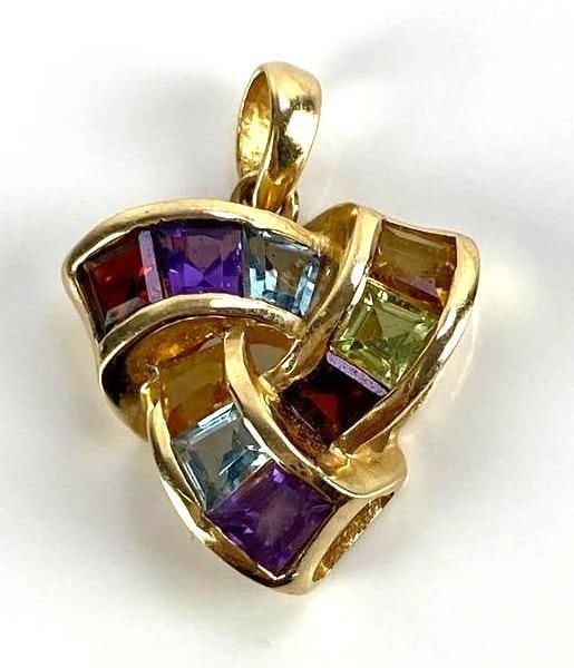 14K Gold Gemstone Pendant (1 of 3)