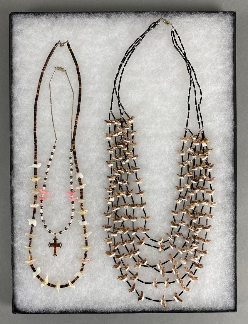 Group of 3 Native American Bird Fetish Necklaces (1 of 3)