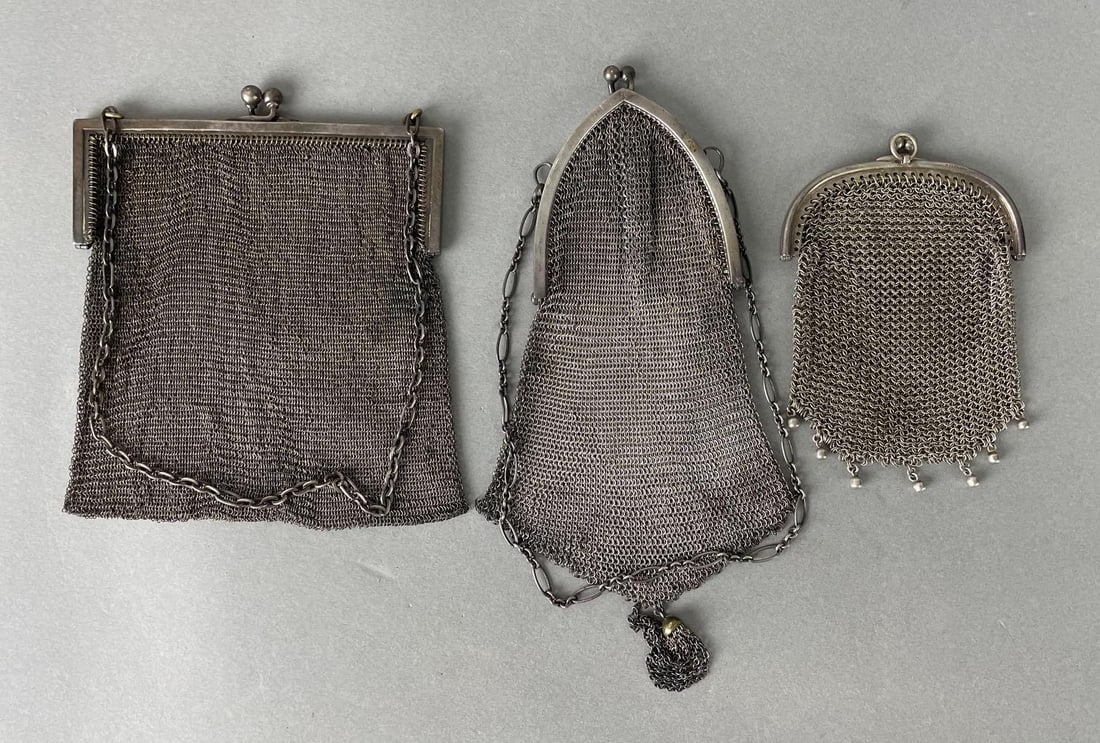 Group of 3 Vintage Metal Mesh Purses (1 of 3)