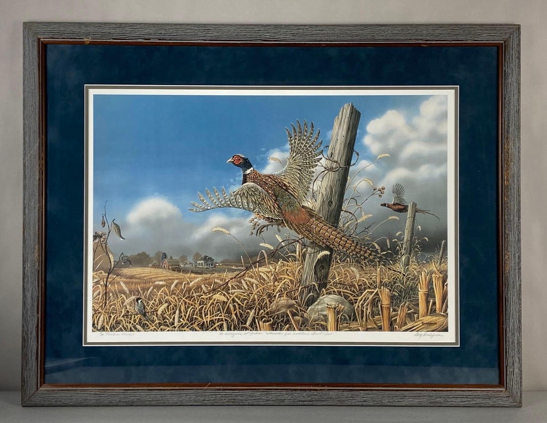 1995 Greg Bordignon Autumn Pheasants Printers Proof Lithograph (1 of 5)