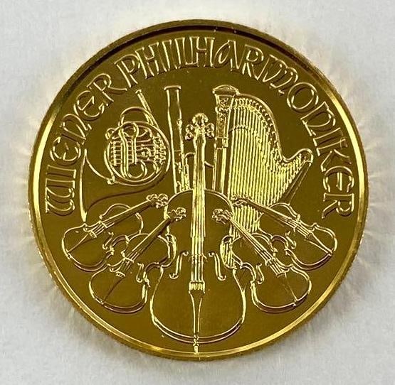 2022 Austrian Philharmonics 1/10 oz. 999.9 Fine Gold (1 of 2)