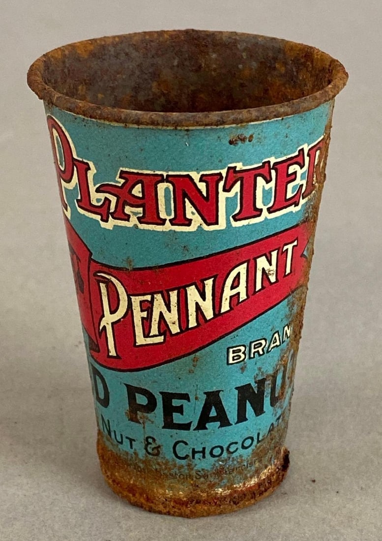 Antique Planters Peanuts Advertising Tin Cup (1 of 6)