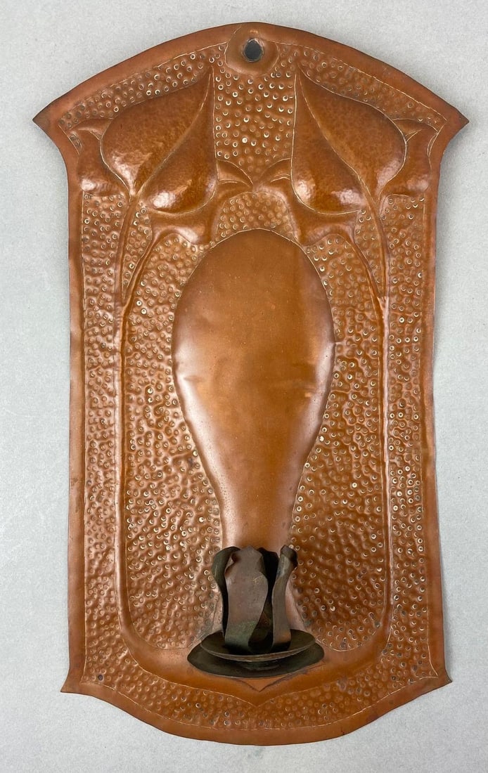 Copper Wall Hanging Candlestick Holder (1 of 5)