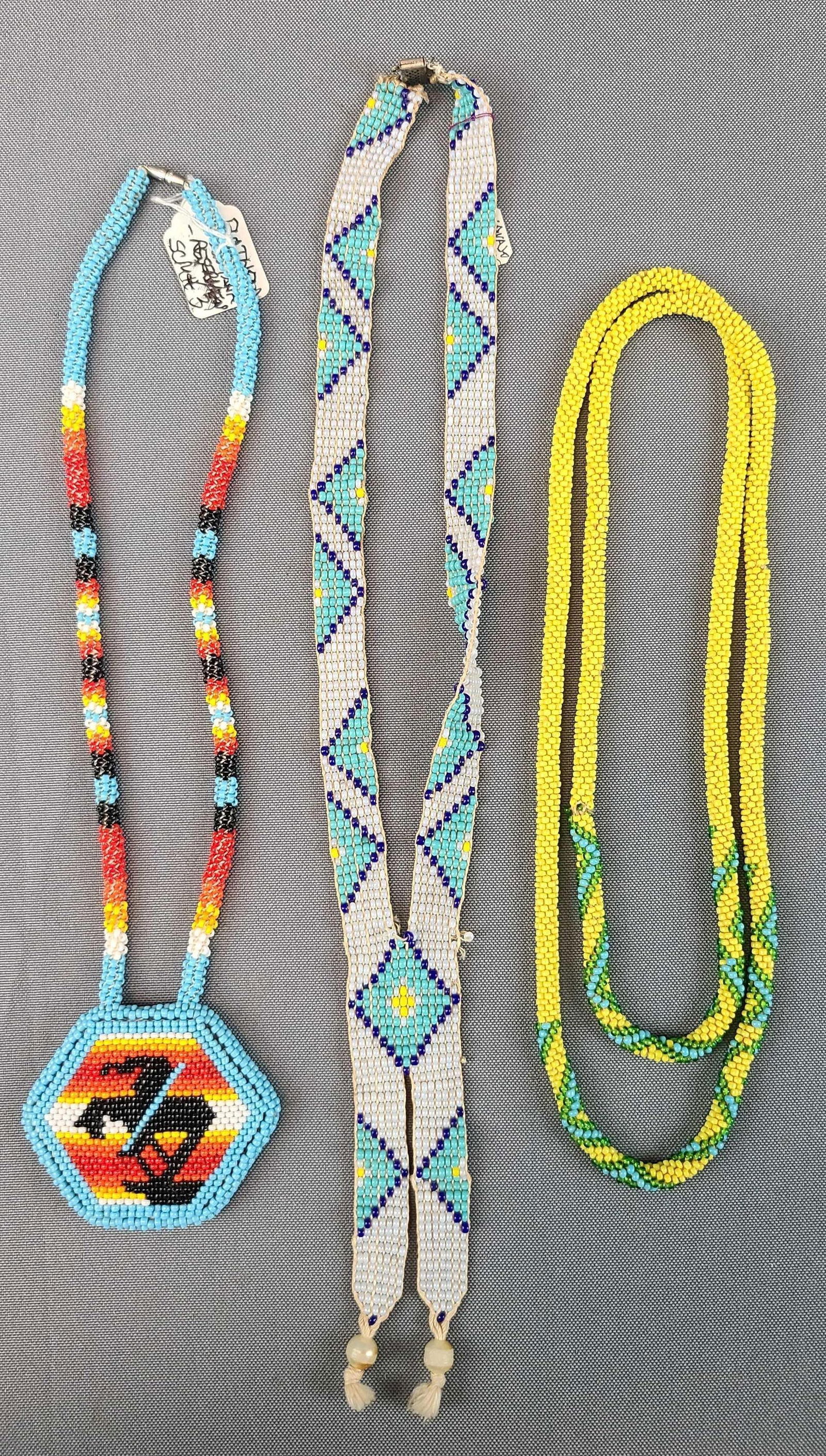 Group of 3 Native American Beaded Necklaces (1 of 4)