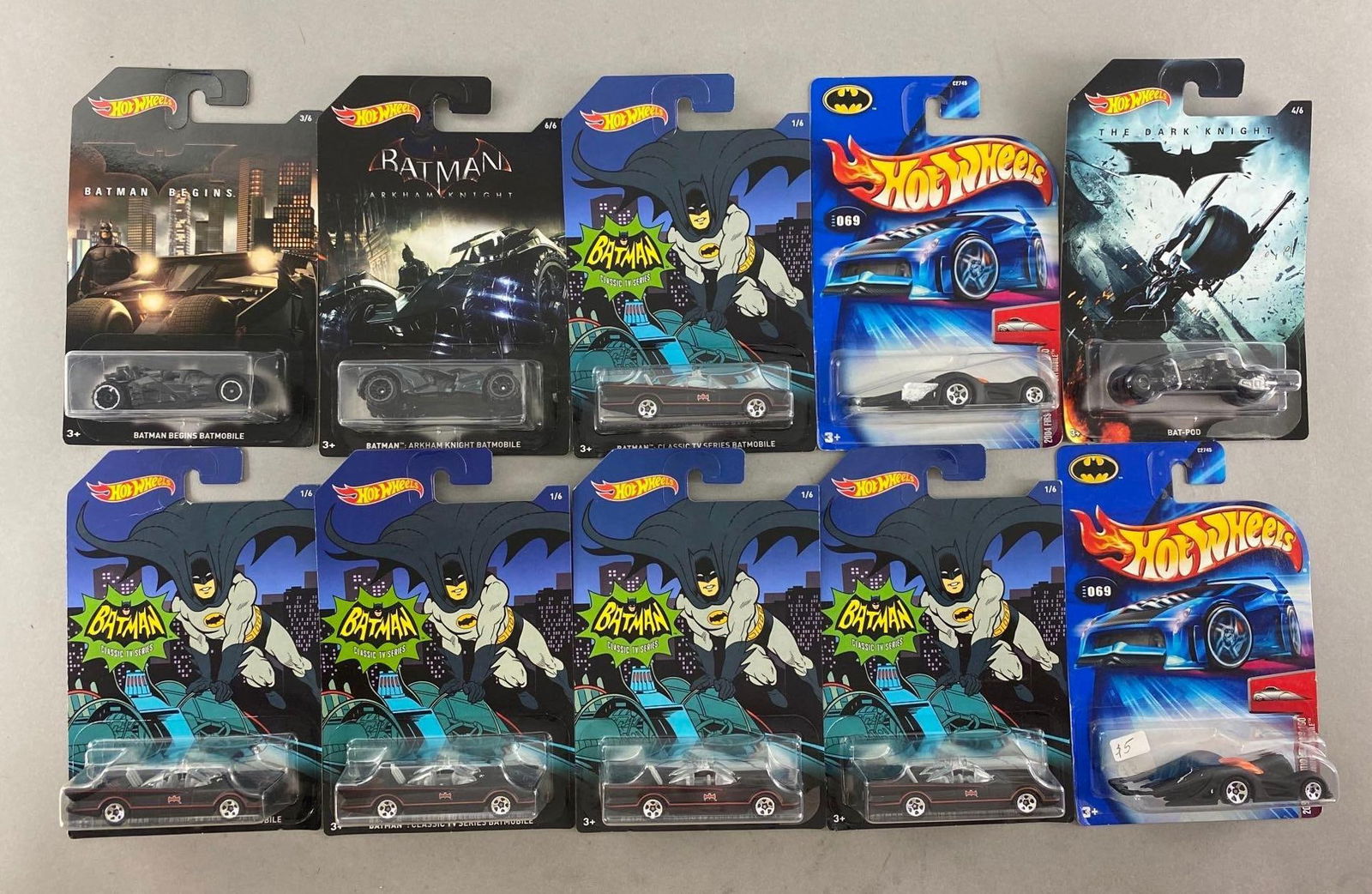 Group of 10 Assorted Hot Wheels Batman Die-Cast Vehicles (1 of 3)