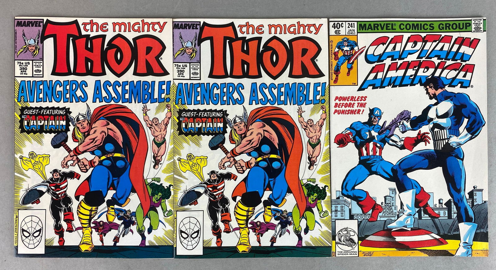 Group of 3 Marvel Comics Group Thor and Captain America Comics (1 of 4)
