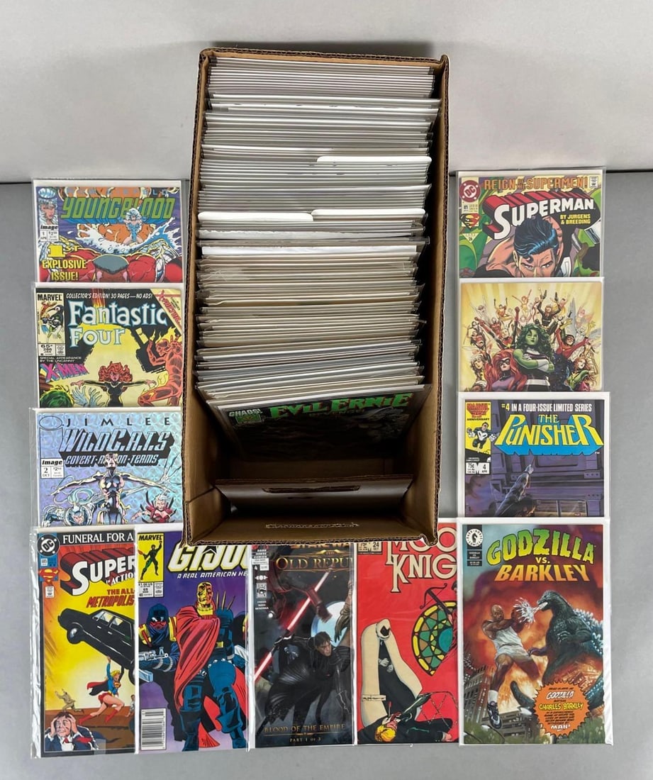 Short Box of 100+ Marvel / DC / Dark Horse Comic Books (1 of 4)