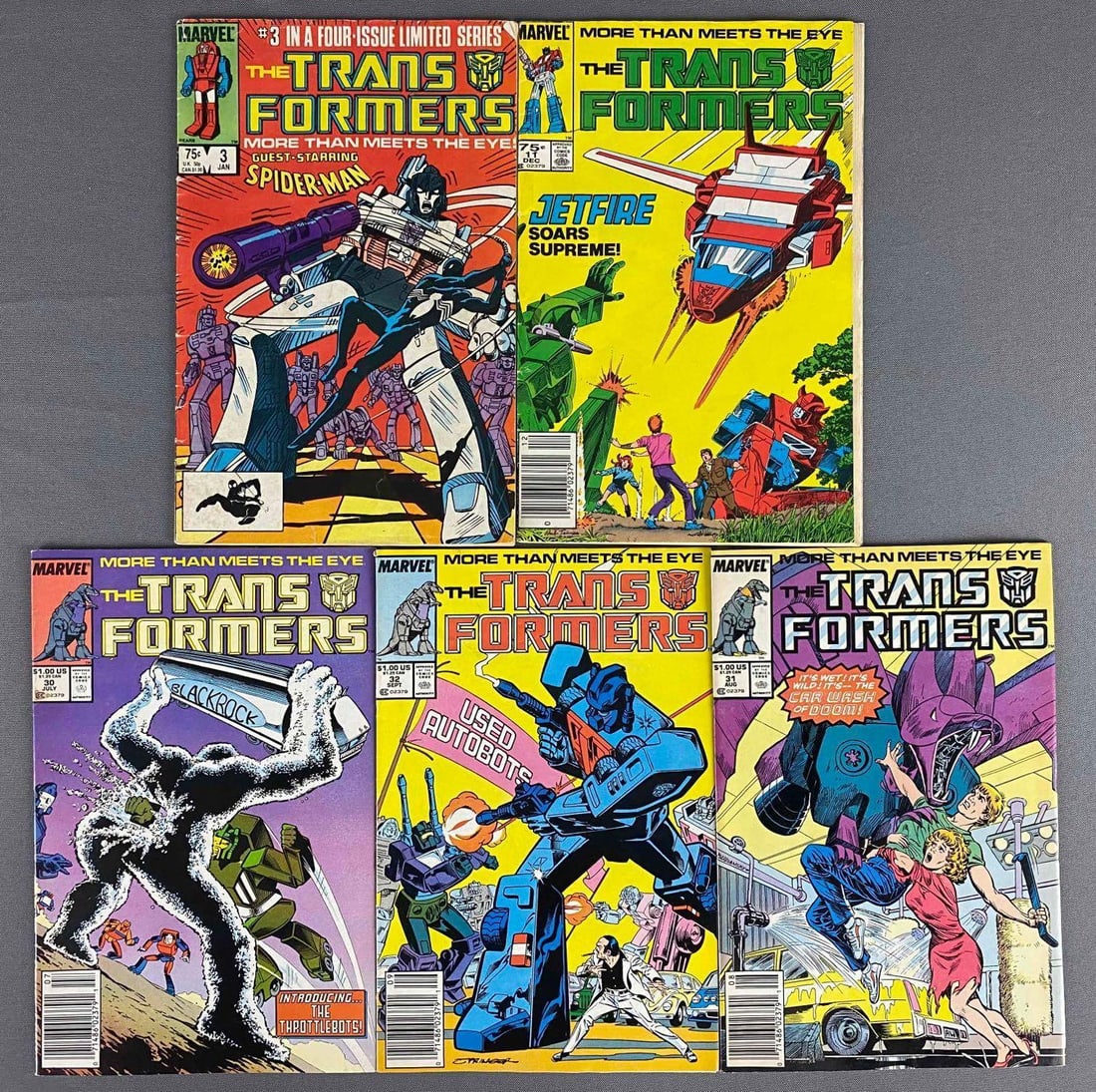 Group of 5 Marvel Comics The Transformers (1 of 7)