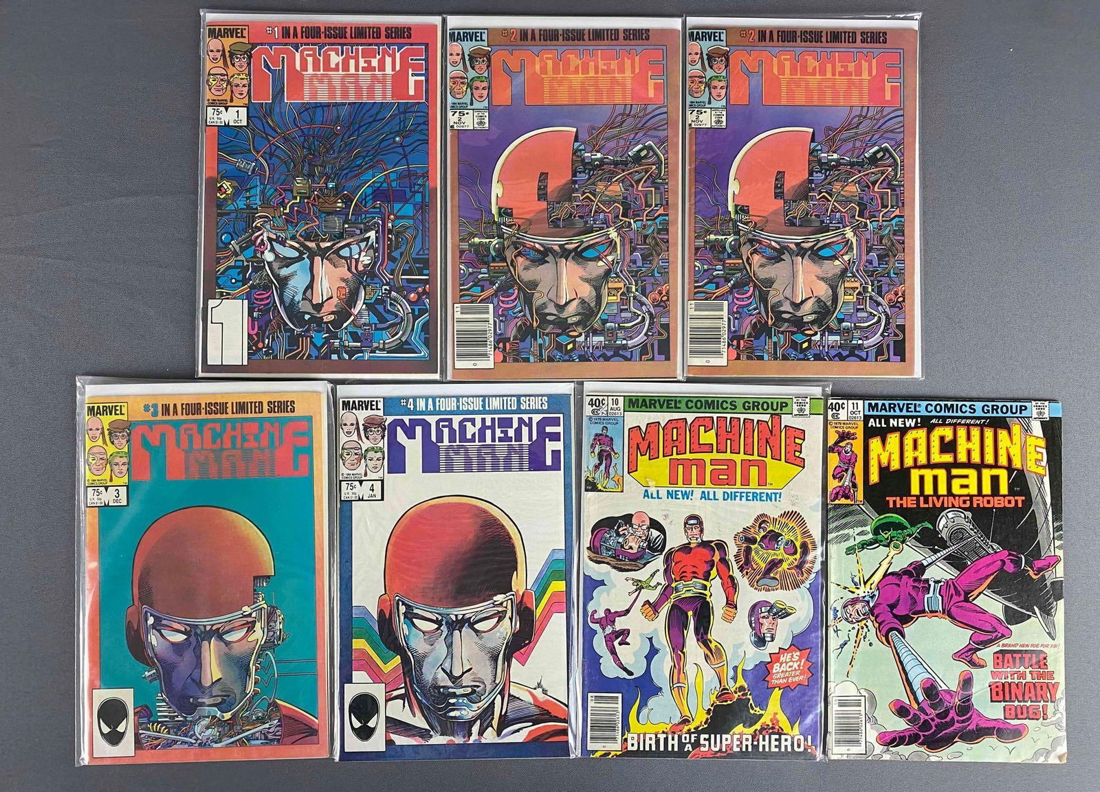 Group of 7 Marvel Comics Machine Man Comic Books (1 of 3)