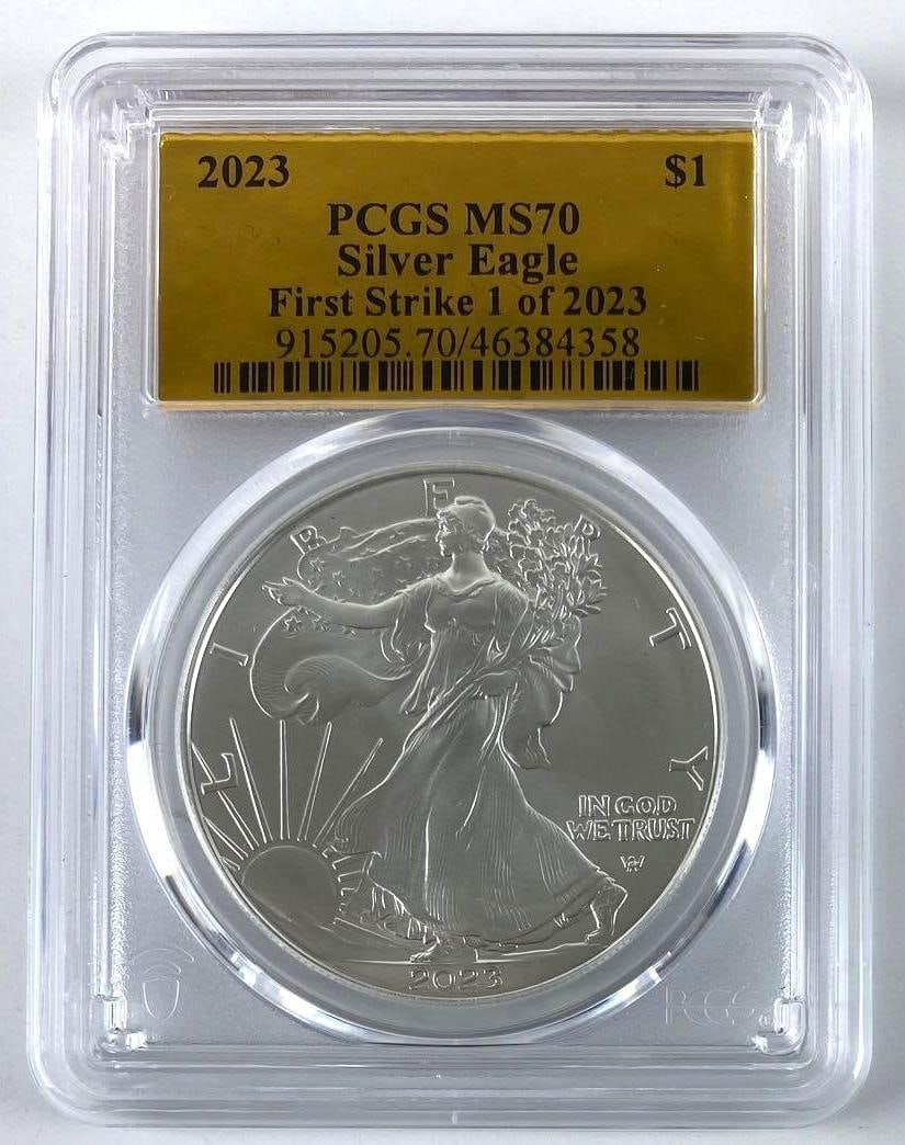 2023 American Silver Eagle First Strike 1 of 2023 (PCGS) MS70 (1 of 2)