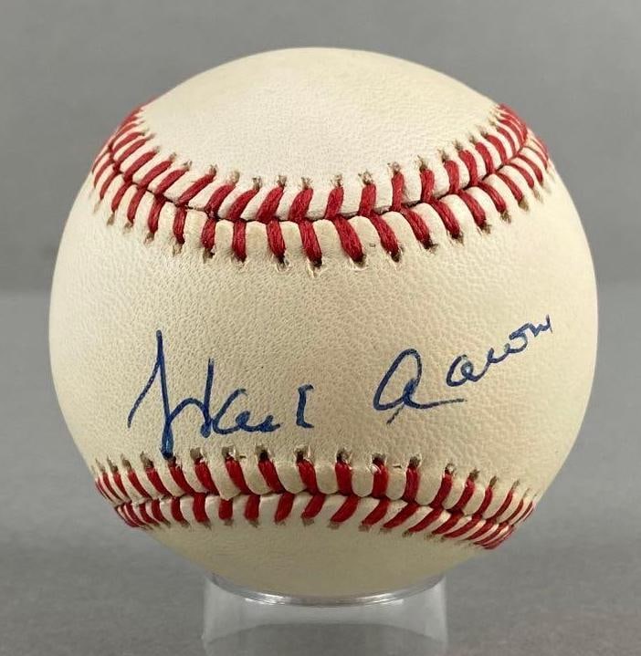 Hank Aaron Signed Baseball (1 of 3)