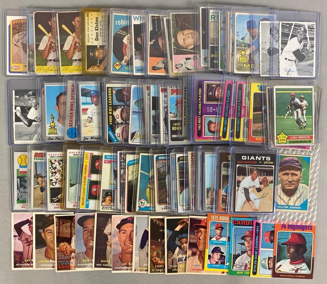 85+ 1950s - 70s Baseball Cards with HOFs, Stars, and Rookies (1 of 5)