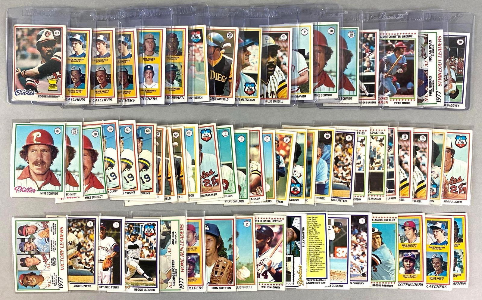 55 - 1978 Topps Baseball Cards with HOFs, Stars, and Rookies (1 of 2)