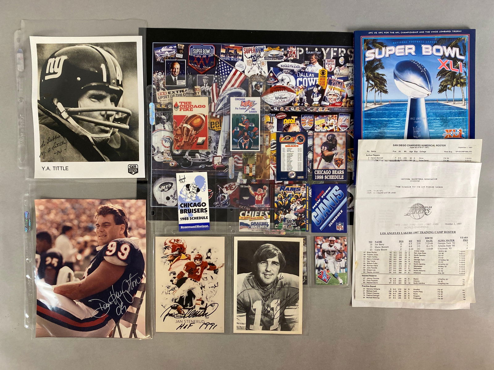 Collection of Football Memorabilia with Autographs (1 of 9)