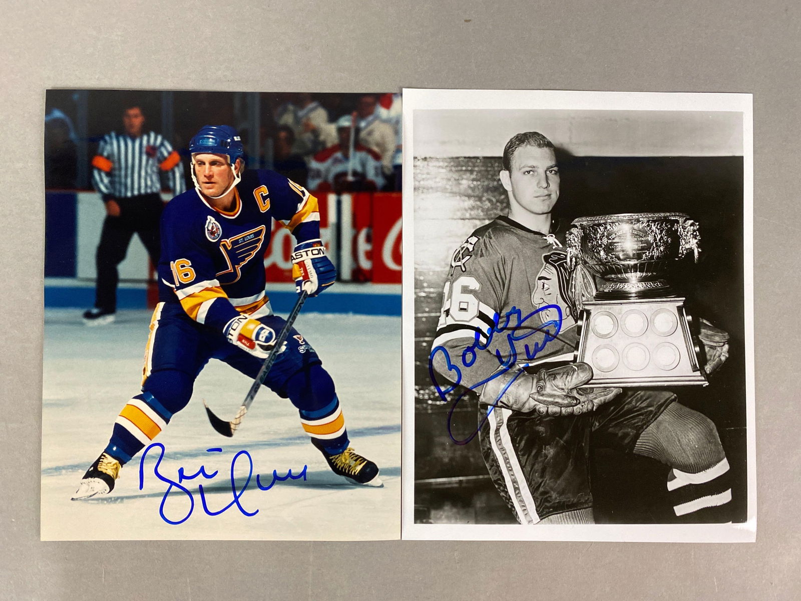 Bobby and Brett Hull Signed 8 x 10s (1 of 2)