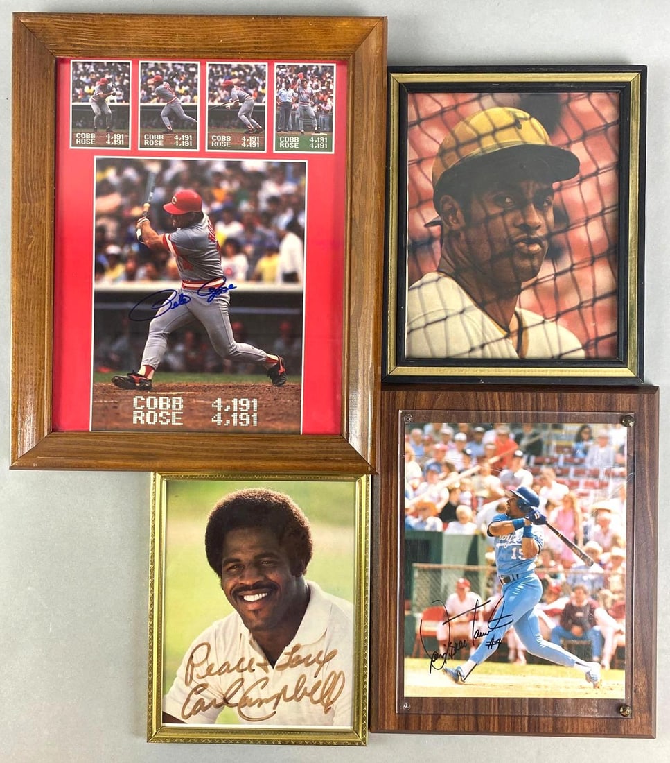Pete Rose, Earl Campbell, and Danny Tartabull Signed Photos (1 of 3)