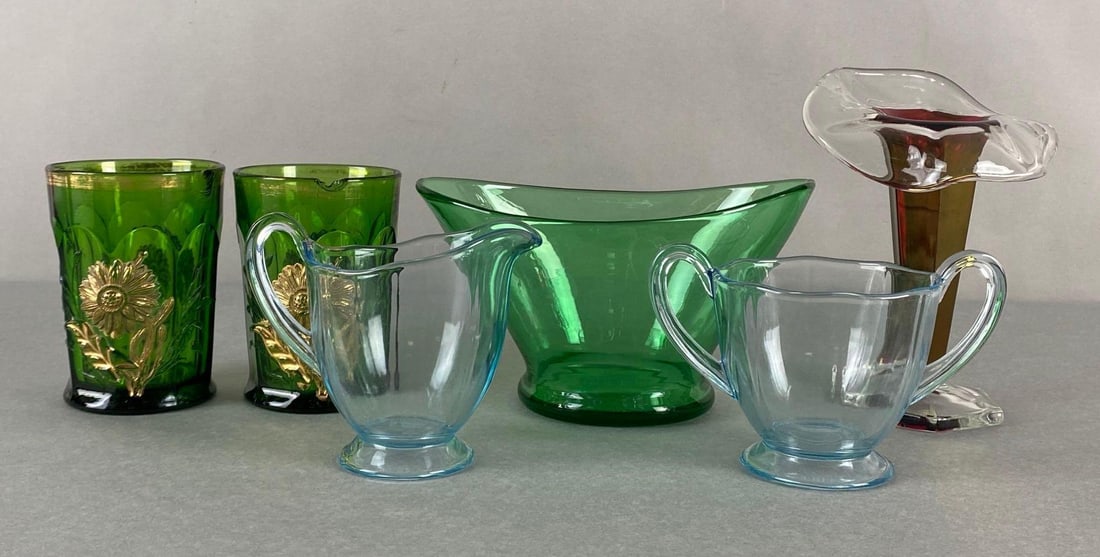 Group of 6 Assorted Glass Items (1 of 4)