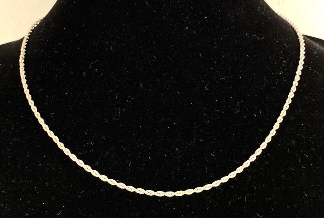 14K White Gold Rope Chain Necklace (1 of 4)