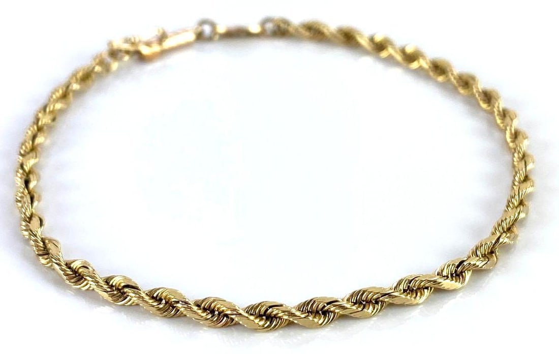 14K Gold Rope Chain Bracelet (1 of 3)