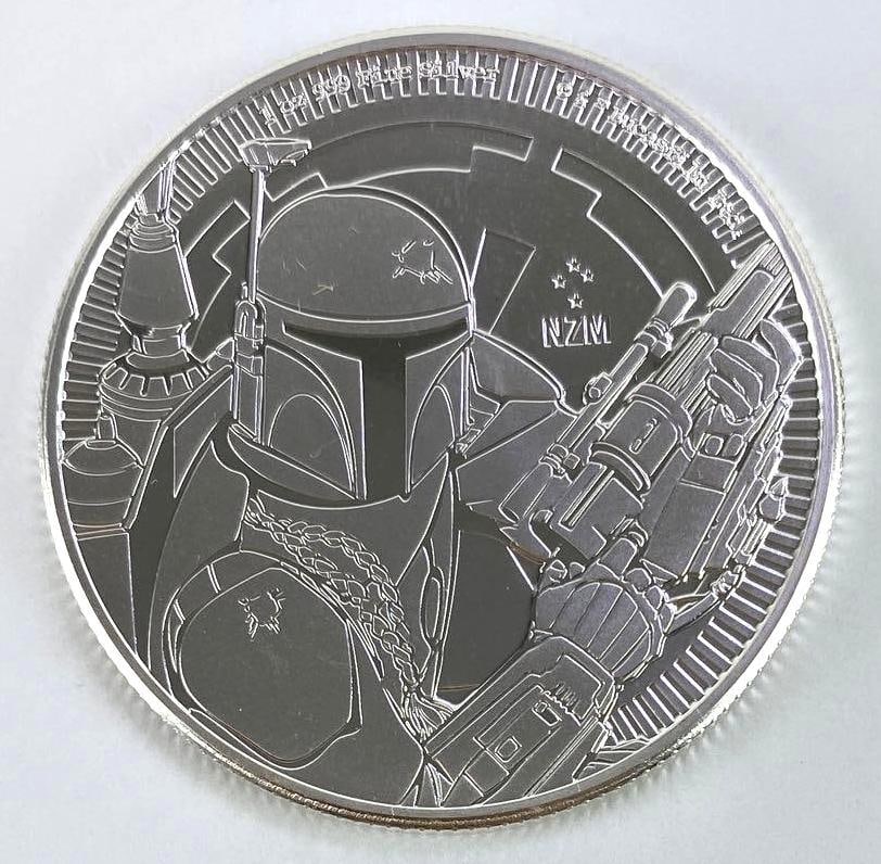2020 $2 NIUE Star Wars Boba Fett 1oz. 999 Fine Silver (1 of 2)