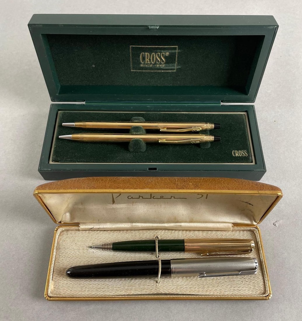 Group of 2 Gold Filled Pen and Mechanical Pencil Sets (1 of 7)