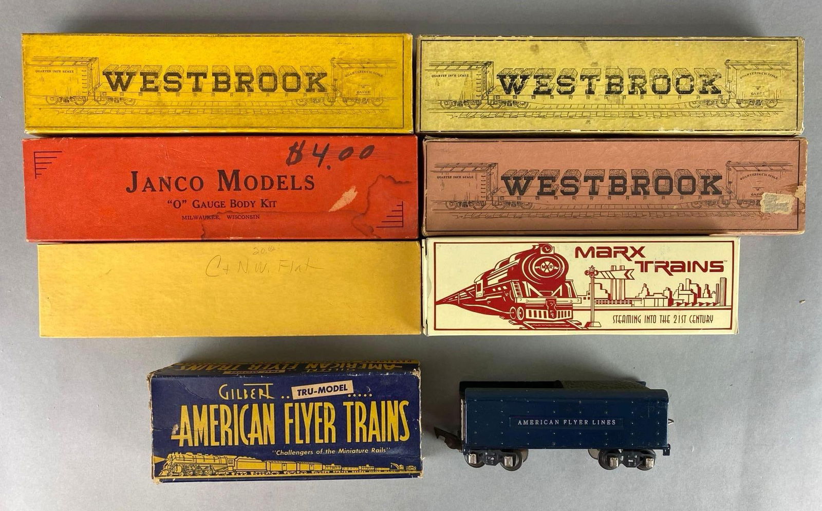 Group of 7 Assorted Train Box Cars (1 of 4)