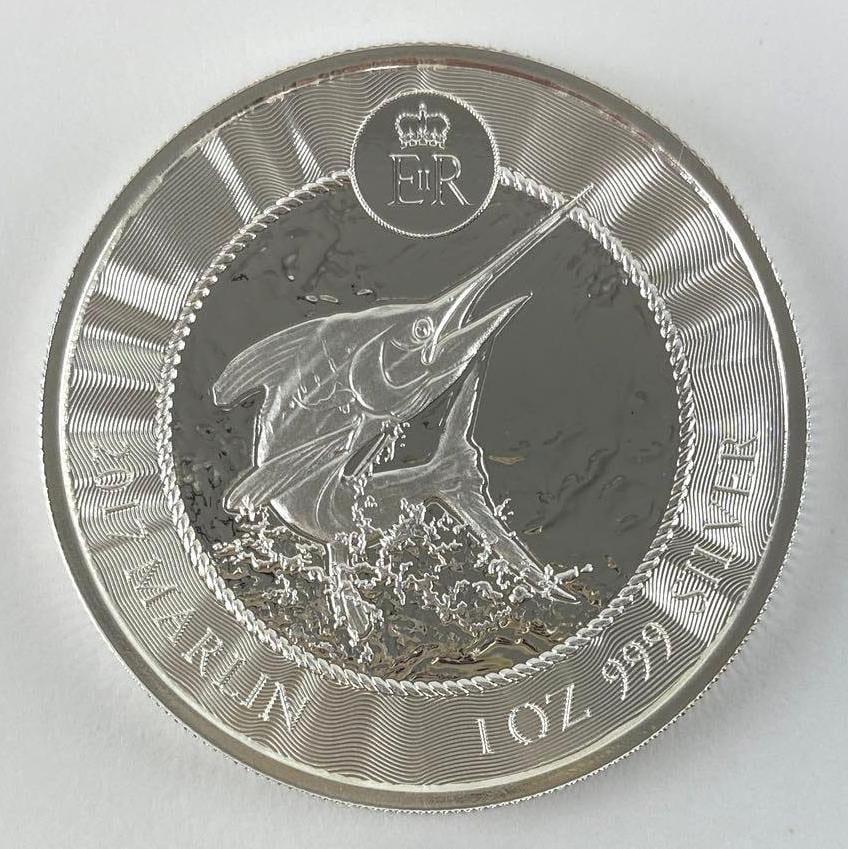 2017 $1 Cayman Islands Marlin 1oz. 999 Fine Silver: 2017 $1 Cayman Islands Marlin 1oz. 999 Fine Silver