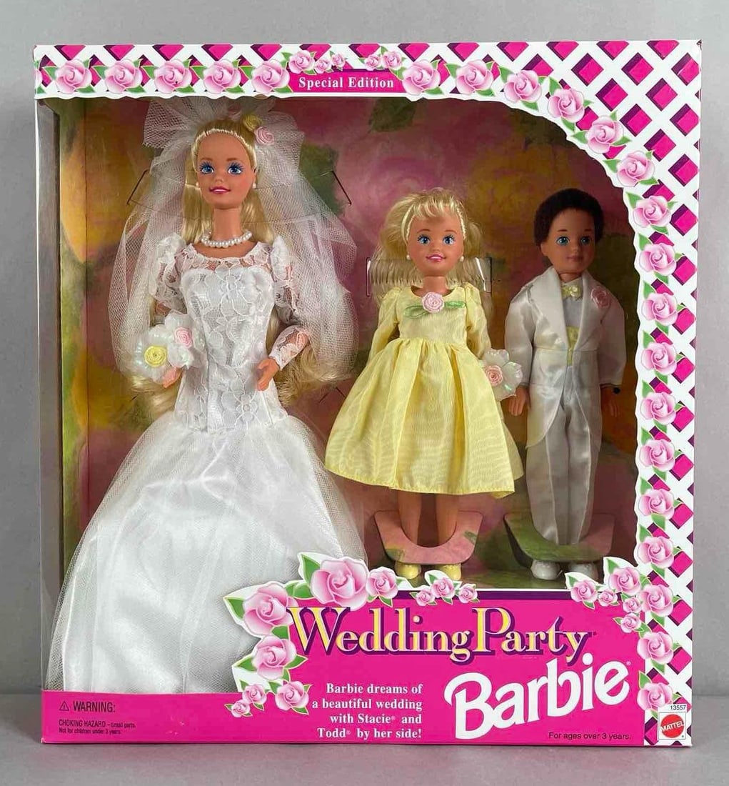 Mattel Wedding Party Barbie Fashion Doll: 1994 original packaging, 11 1/2 inches tall
