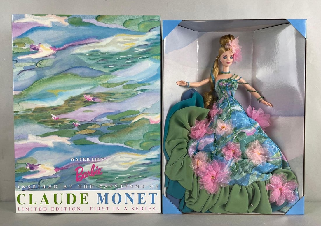 Limited Edition Mattel Claude Monet Water Lily Barbie Fashion Doll (1 of 3)
