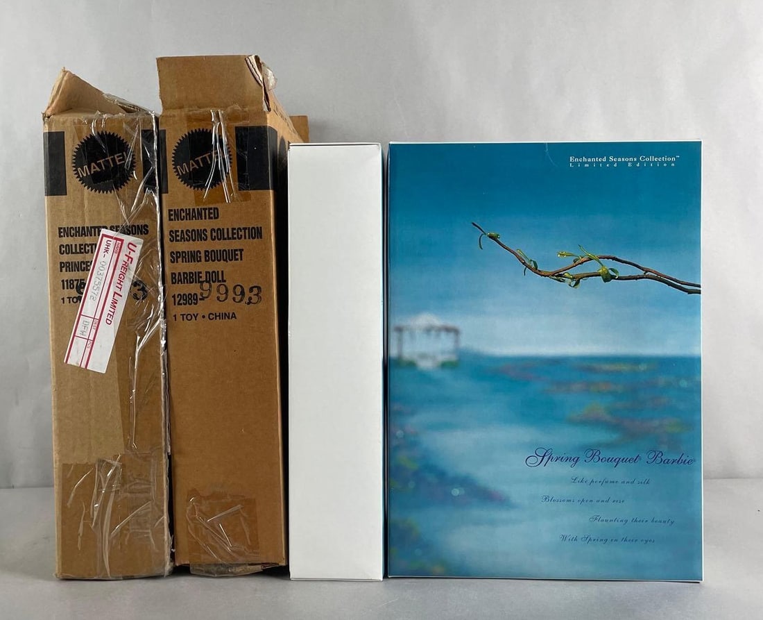 Group of 4 Limited Edition Mattel Spring Bouquet Barbie Fashion Dolls (1 of 3)