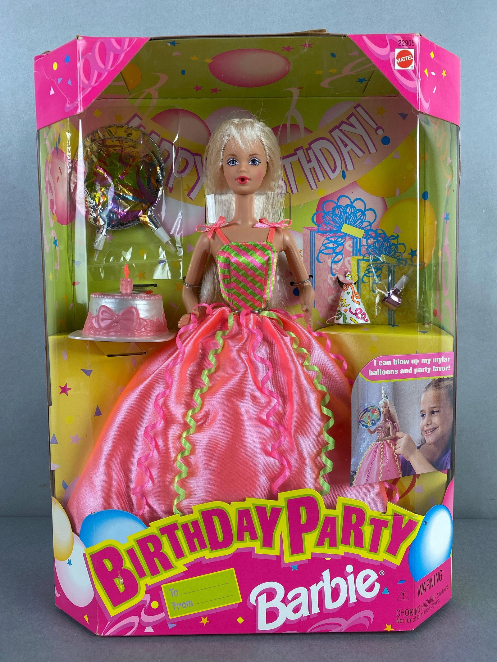 Mattel Birthday Party Barbie Fashion Doll: New in original box, doll measures 11 1/2 inches tall