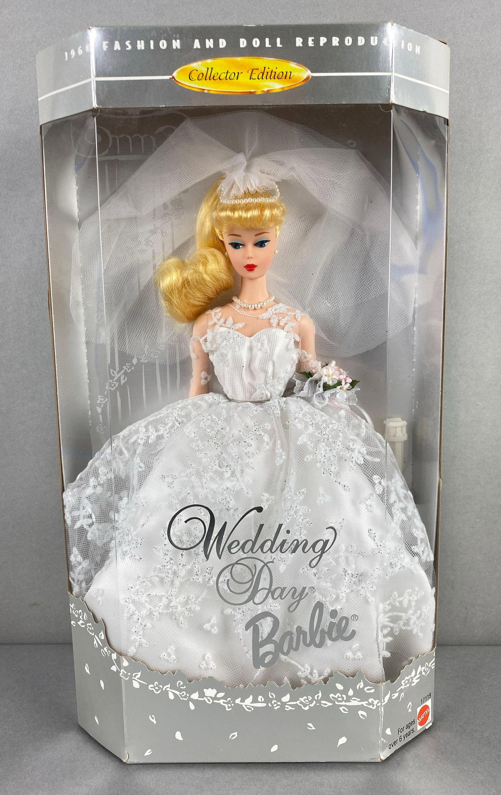 Mattel Wedding Day Barbie Fashion Doll: 1960 reproduction, collector edition, New in original box, doll measures 11 1/2 inches tall