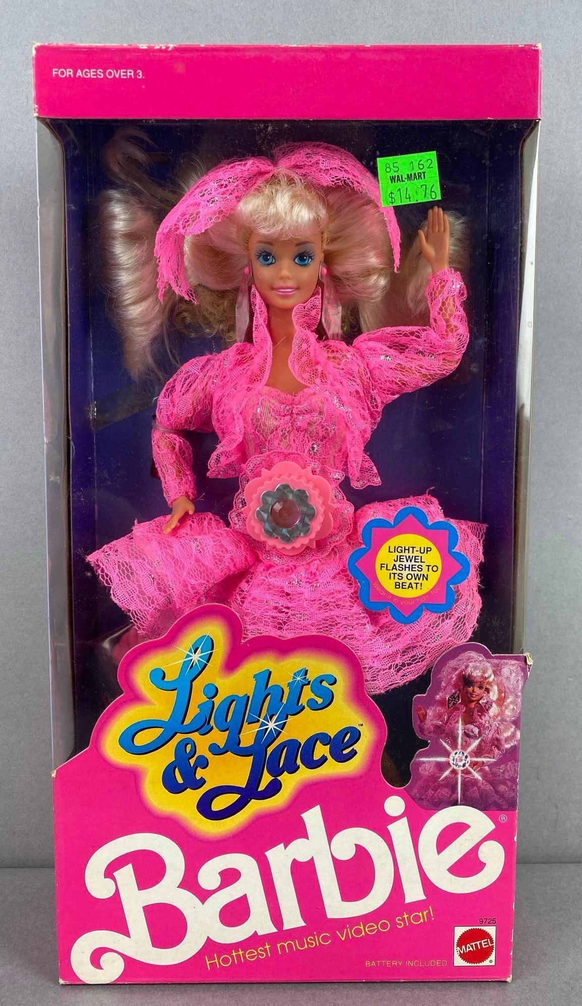 Mattel Lights and Lace Barbie Fashion Doll: New in original box, doll measures 11 1/2 inches tall